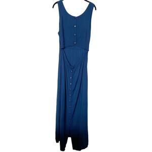 In God We Trust Button Front Cutout Maxi Dress Size Large